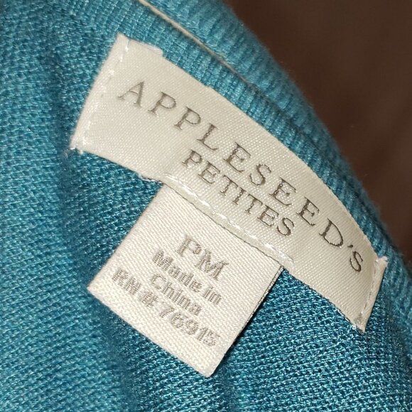 Ladies APPLESEED'S 2 Piece Sweater & Shell Set in Teal - MP - Picture 5 of 5